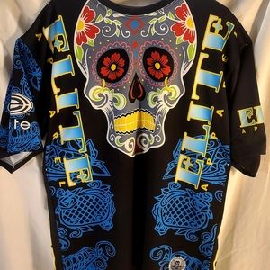 Sugar Skull Graphic T Shirt Colorful Black